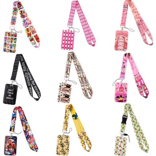 BH1576 Blinghero Cartoon Animal Credit Card Holder Identity Badge With Magic Academy Movie Lanyard For Phone Key Office Supply
