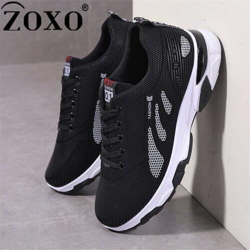 ZOXO 2020 New Fashion Men Shoes Rubber Sneakers Running Shoes Sports Breathable Lace-up Sneakrs