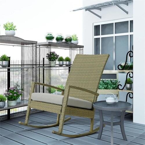 Anti-rust 1 Set Useful Removable Cushion Non-slip Pad Rocking Chair Thick Rattan Chair Durable for Home