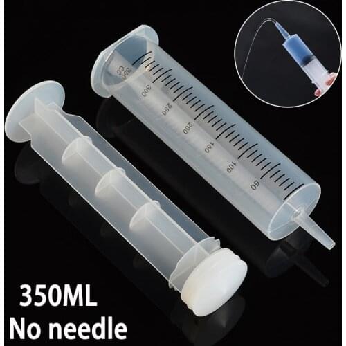 1pc New 350ml Large Capacity Disposable Syringe Durable Measuring Syringe Feeding Inlet Pump Oil Measuring