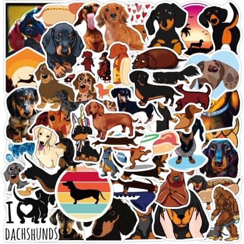 10/30/50PCS Cartoon Pet Dog Sticker Graffiti Laptop Guitar Motorcycle Luggage Skateboard Bike Waterproof Sticker Wholesale