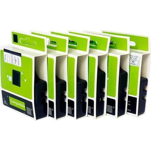 10pcs 40920 40924 40913 Labeling Tape Cartridge Compatible Dymo D1 Label Tapes for LM160 360D/280 PNP Printer 9mm black on red