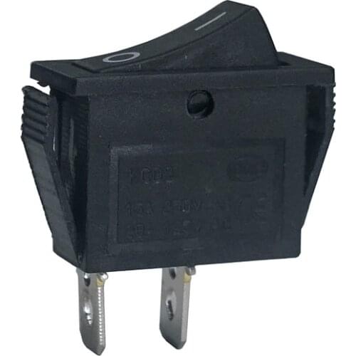 10pcs KCD3 30 * 13 2-pin 250V 15A black two-pin I/O marine switch Bouton Poussoir metal interruptermicro switch