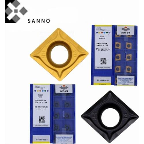 10pcs/lot YBC251 YG252 CCMT09T304-HM / 09T308-HM carbide turning inserts external inner holecutting blade cnc lathe turning tips