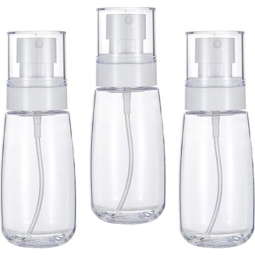 3 X Empty Spray Bottle Pump Finger 80ml Plastic Transparent Empty Bottle