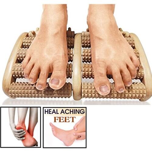 5 Raw Wooden Foot Roller Wood Care Massage Reflexology Relax Relief Massager Spa Gift Anti Cellulite Foot Massager