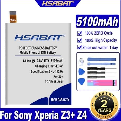4900mAh HSABAT Battery for Sony Xperia Z3+ Z4 Z3 Neo SO-03G C5 Ultra Dual E5506 E5553 E5533 E5563 Z3 Plus E6553 AGPB015-A001