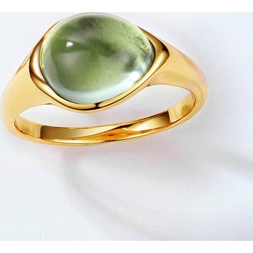 ALLNOEL Solid 925 Sterling Silver Candy Rings Synthetic Amethyst Citrine Green Amethyst Blue Crystal Christmas US Size 7 .5