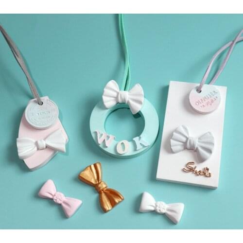 Bow Knot Aroma Gypsum Silicone Mold DIY Aroma Gypsum Plaster Silicone Mold For Car Pendant Craft Molds