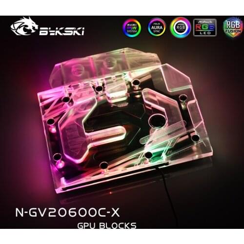 Bykski N-GV2060OC-X, Full Cover Graphics Card Water Cooling Block For Gigabyte RTX2060 Mini ITX OC 6G