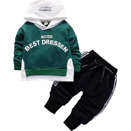 2020 Spring Autumn Children Hoodies Pants 2Pcs/set Toddler Baby Boys Girls Clothes Outfit Infant Kids Casual Clothing Tracksuits