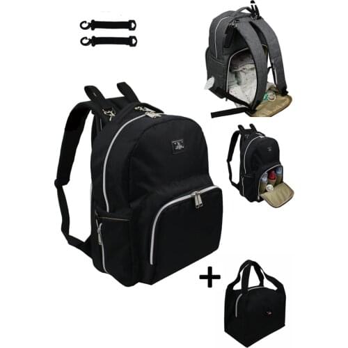Duo Backpack For Mothers Baby Care Bag-black