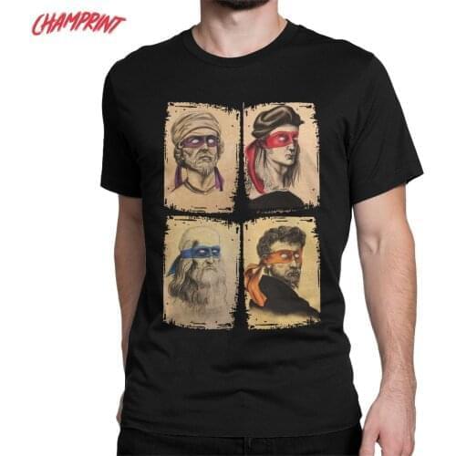 They're Men Not Turtles Parody T-Shirts Men Mutant Ninja Cool Pure Cotton Tee Shirt O Neck Short Sleeve T Shirt Summer Clothing