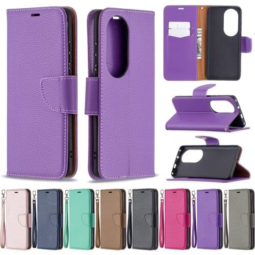 Honor 9X 10 Lite 8A 20S Classic Flip Wallet Case for Huawei P30 P40 P50 Pro P Smart 2021 Mate 30 Lite Card Slot Bracket Cover