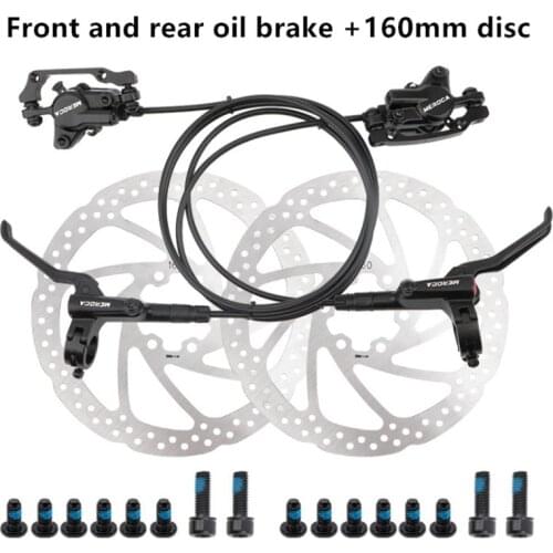 MTB Bike Hydraulic Oil Disc brake Set aluminum alloy RT160mm Rotor Caliper Right Front Left Rear Bicycle Scooter Cycling Parts