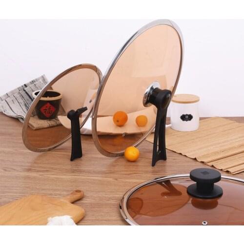 Brown glass wok pot cover transparent toughened frying pan vertical lid household general round 24-40cm