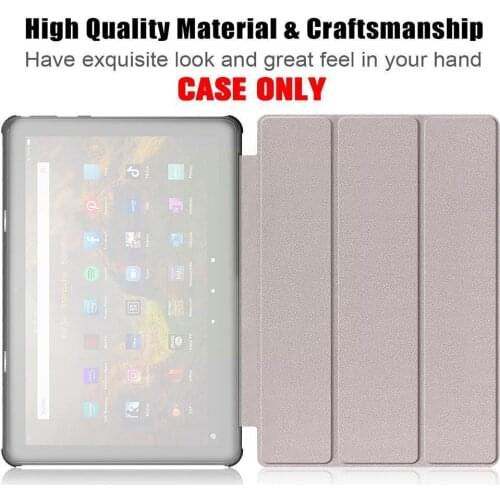 Leather Case For Kindle Fire HD 10 plus 202110.1 Protective Sleeve Anti-fall Shell Cover Tri-fold J4I8