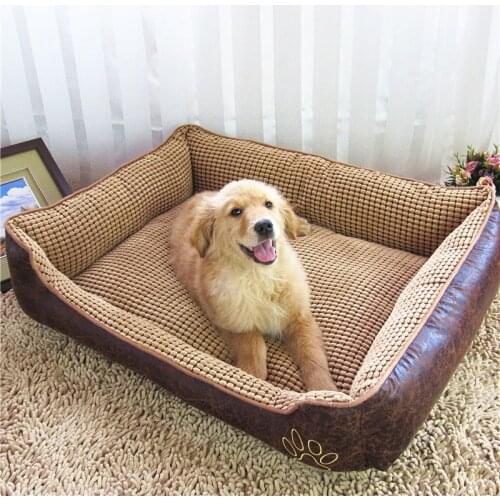 Summer Waterproof Leather Washable Removeable Dog Mat Bed For Small Medium Large Pets Four Seasons Common Pet Dog Bed Mat House