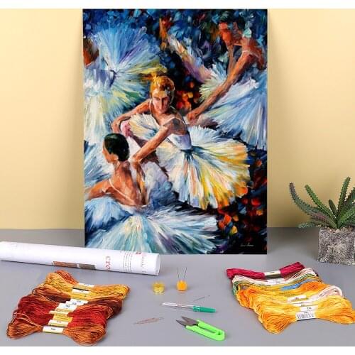 Before The Performance Pre-Printed 11CT Cross-Stitch Embroidery Full Kit DMC Threads Knitting Craft Needlework Adults