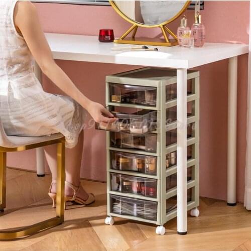 Cosmetic Cabinet Drawer Type Multi-layer Shelf Cosmetic Desktop Storage Box File Storage Cabinet Ins