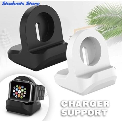 New Silicone Charge Stand Holder Station Dock For Watch Series 4 3 2 1 Charger Cable holder Size: 60 * 46 * 55 mm 1* TPU Dock