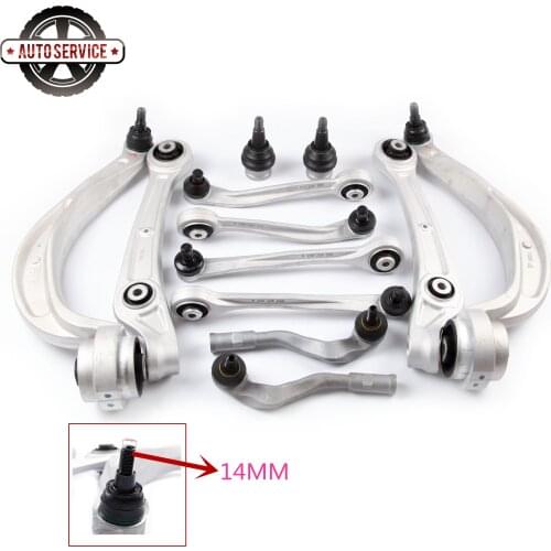 NEW 8K0 407 693 K 12Pcs Aluminium Control Arm Ball Joint Tie Rod End Kit For Audi A4 Quattro S4 B8 Q5 RS4 8K0407506A TC2453 M12