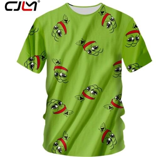 CJLM New Arrivals Summer Mens Tshirts 3d Print The Frog Hip Hop Tee Shirts Casual Short-sleeved O-neck T-shirt Tops 7XL