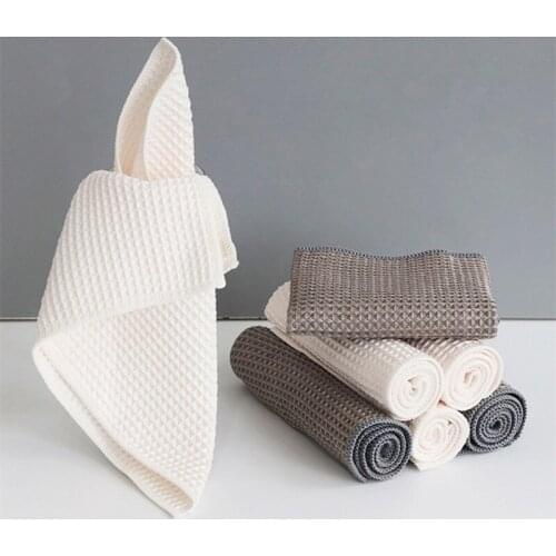 2pcs Anti-grease Wiping Rags Kitchen Efficient Super Absorbent Microfiber Cleaning Cloth Home Washing Dish Cleaning Towel