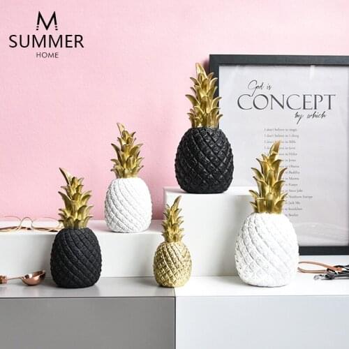 Nordic Modern Home Decor Golden Pineapple Creative Wine Cabinet Window Desktop Display Props Home Desktop Decoration