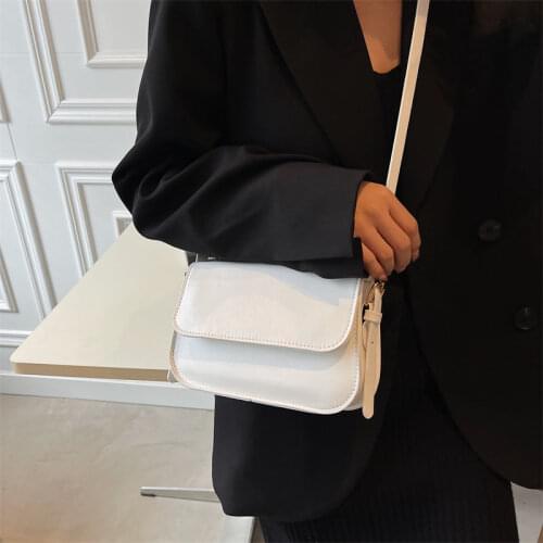 Crossbody Bag Women Bag Designer Shoulder Bag Female Handbag Purse Retro Fashion PU Leather 2021 New Trend Solid Color All-match