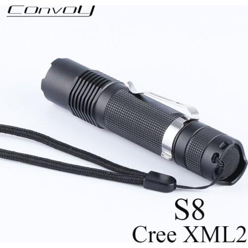Convoy S8 Cree XML2 T6 3B LED Flashlight EDC Mini Torch linterna LED Bike Light 18650 Flash Light Tent Lamp Police Work Light