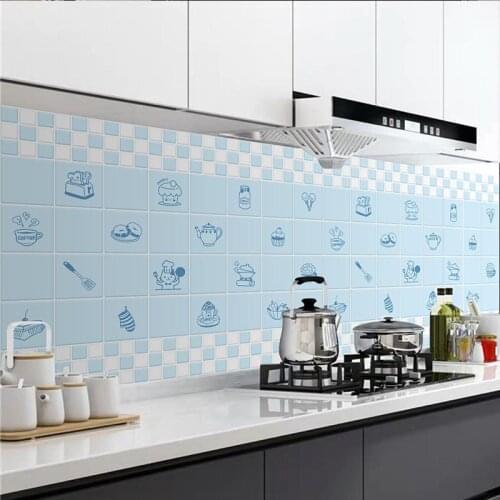 Heat-resistant Self-adhesive and oil-proof stickers household tile wall stickers kitchen wallpaper greaseproof paper stickers1pc