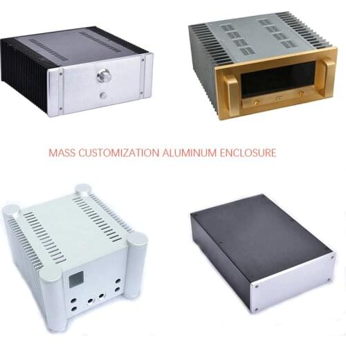 BRZHIFI OEM DIY Mass Customization Aluminum Alloy Audio Power Amplifier Chassis Industrial Enclosure Electronic Equipment Case