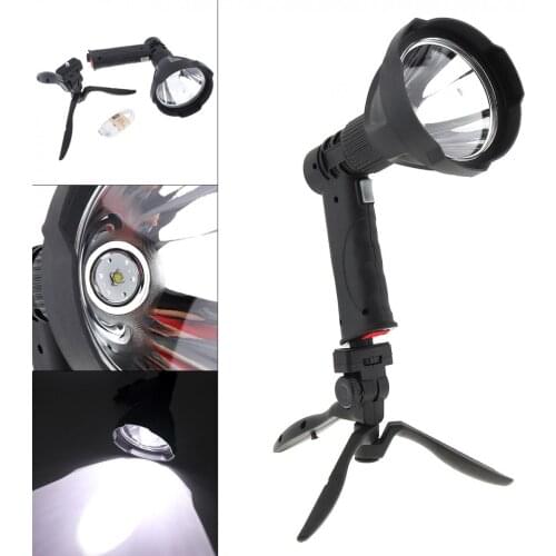10W LED USB Charging Flashlight Handheld Bracket Light with 3 Modes Light for Drilling / Patrolling / Night Fishing / Camping