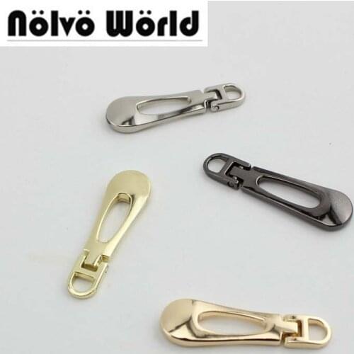 100sets 4colors #5 Zipper puller metel teeth nylon head water drop ends handmade accessories zipper sliders bags handbags