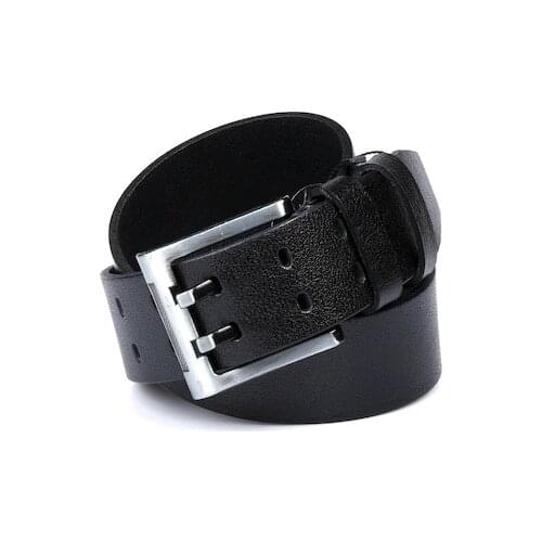 100 genuine Leather Black Bilingual 4,5 Cm Men 'S Jeans Belt