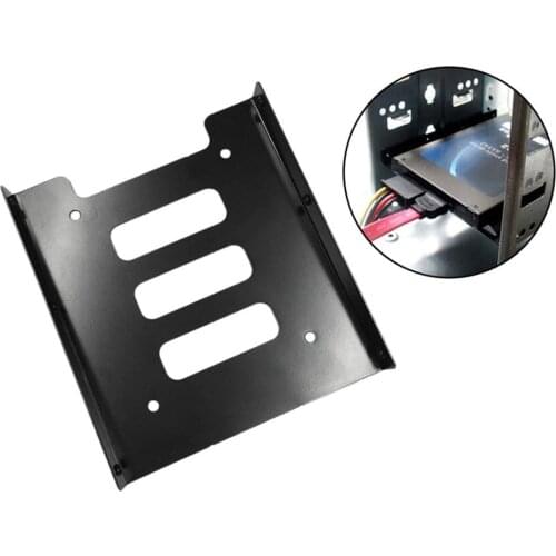 Professional 2.5 Inch To 3.5 Inch SSD HDD Metal Adapter Rack Hard Drive SSD Mounting Bracket Holder For PC Black