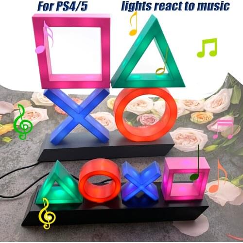2021 Voice Control Game Icon Light for PS4 for Playstation Player Commercial Colorful Lighting