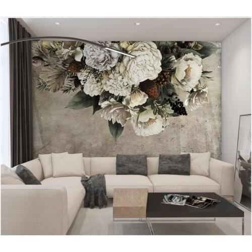 3d wallpaper custom mural photo European retro vintage hand drawn flowers room decor 3d wall murals wall paper for walls 3 d