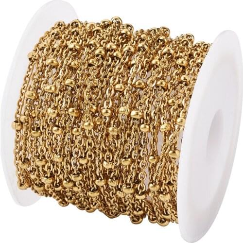 5m/roll Gold Color 304 Stainless Steel Chain For Women Necklace Chain Ankle Bracelets Boho Jewelry DIY Making Bijoux