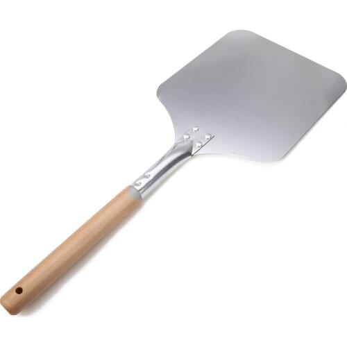 58cm Aluminum Pizza Peel Shovel with Wooden Handle Cake Shovel Baking Tools Cheese Cutter Peels Lifter For Kitchen Tool