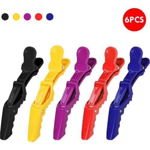 6Pcs Professional Salon Section Hair Clips DIY Hairdressing Hairpins Plastic Hair Care Styling Accessories Tools Hair Clips