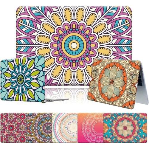 Laptop Case for Apple MacBook Pro 13/15/16 Inch/MacBook Air 13/11 Inch/Macbook 12 Mandala Flower Plastic Hard Shell Cover Case