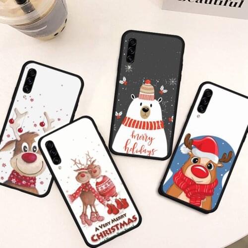 Lovebay Christmas Elk Printed Phone Case For Samsung Galaxy A 3 6 7 8 10 20 30 40 50 70 71 10S 20S 30S 50S PLUS