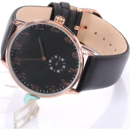 Black Face Pink Gold Watch Chrono Second Hand mens watches