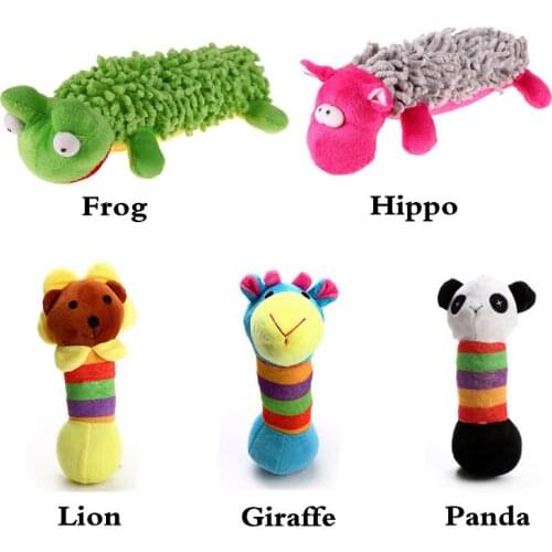 Pet Dog Plush Squeak Toy Puppy Dog Tooth Chewing Toys Funny Pet Interactive Squeaker Toys Play Dolls Cleaning Teeth For Dog Cat