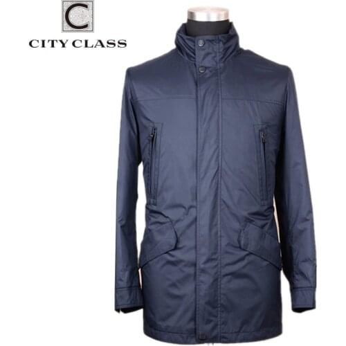 CITY CLASS Spring Classic Mens Jackets Coat Casual Fashion Coats Tops Slim Fit Long Trench for Male Autumn High Quality 89076