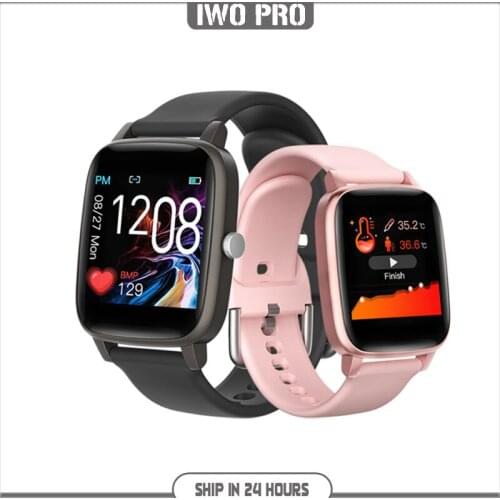 IWO PRO 2020 T98 Smart watch men 1.4inch Body Temperature Monitor Heart Rate Blood Pressure Weather Smartwatch for android ios