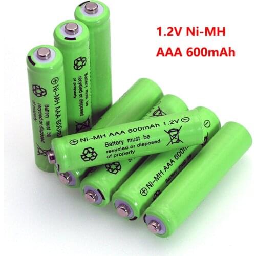 1.2V NI-MH AAA Batteries 600mAh Rechargeable nimh Battery 1.2V Ni-Mh aaa For Electric remote Control car Toy RC ues