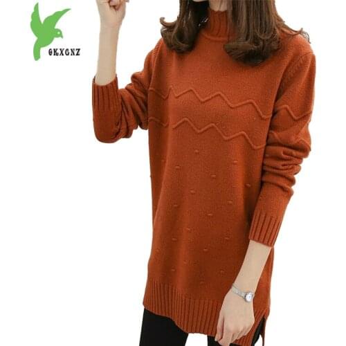 NEW Autumn Winter Women Pullovers Sweater Knitted Elasticity Casual Jumper Fashion Slim Turtleneck Warm Female Long Sweaters2119